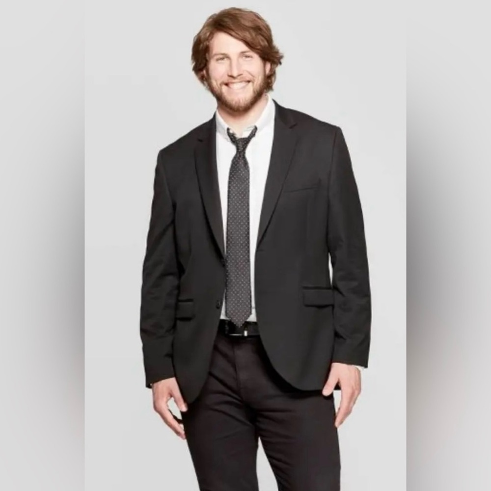 Men's Stretch Suit Jacket Standard Fit- Goodfellow & Co. Black Size 34S